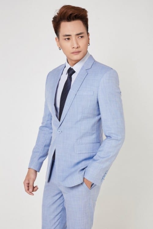 vest nam xanh dương nhạt