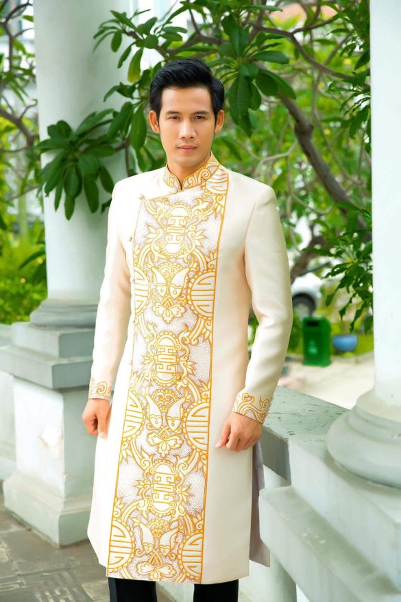 may áo dài nam đẹp