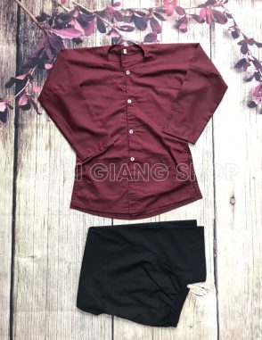 bà ba trẻ em màu đỏ đậm