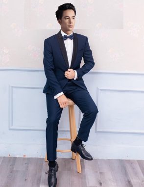 thuê vest nam xanh đen