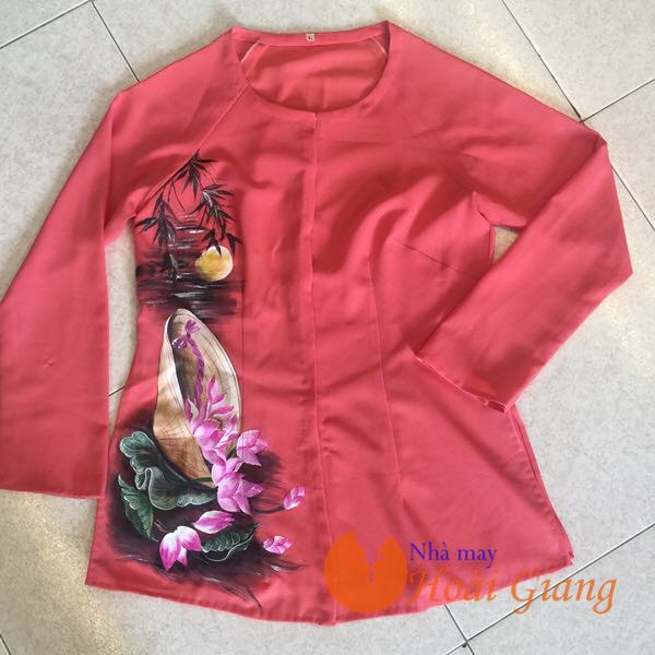 Áo bà ba vẽ phong cảnh đậm chất quê hương