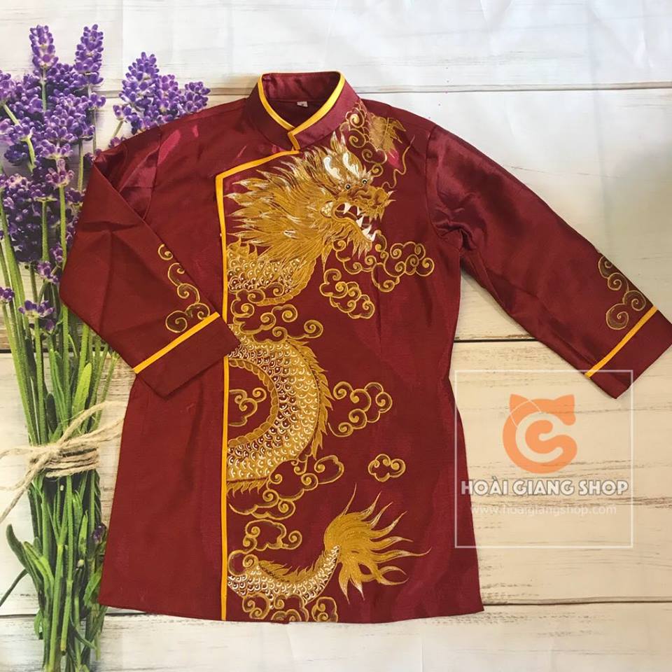 Áo dài cách tân đẹp cho bé trai 2019