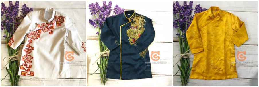 Áo dài cách tân đẹp cho bé trai 2019