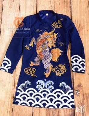 Áo dài nam vẽ lân
