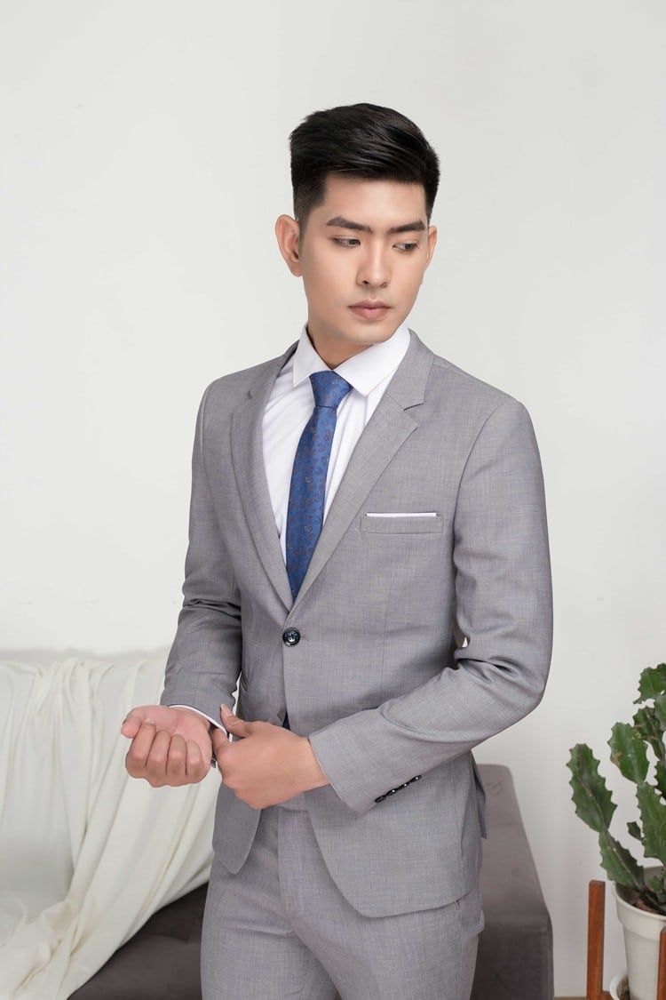 cho thuê vest nam màu xám