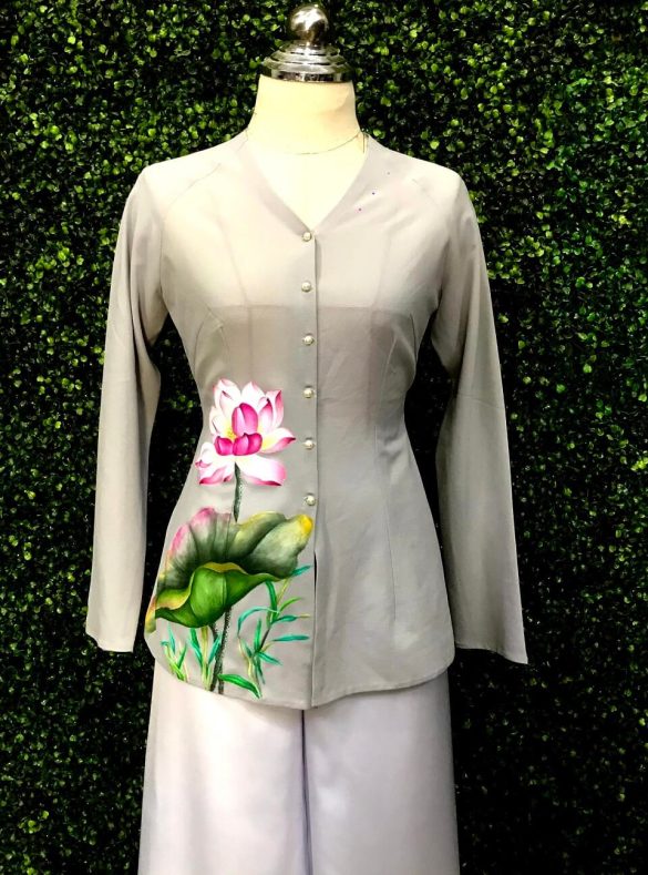bà ba nữ xám hoa sen