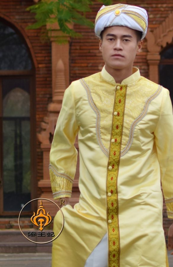 trang phục ấn độ nam màu vàng