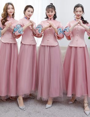 Áo khỏa bưng quả nữ Trung Hoa (áo hồng váy hồng)