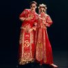 áo khỏa cặp trung hoa thêu sang trọng
