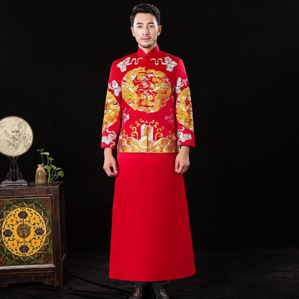 áo khỏa chú rễ trung quốc