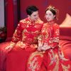 áo khỏa trung quốc cô dâu chú rễ rồng phụng