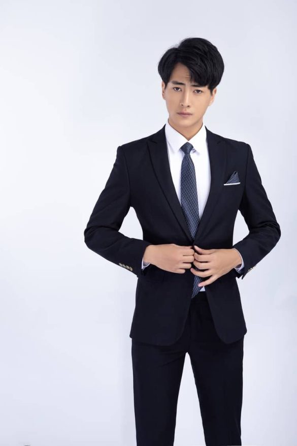 vest nam màu đen cao cấp