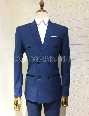 cho thuê vest nam tphcm xanh cổ vịt