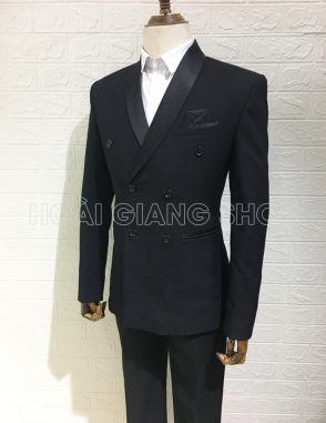 cho thuê vest nam đen 6 cúc
