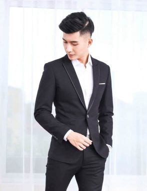 cho thuê vest nam đen trẻ trung