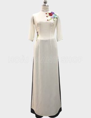 áo dài nữ trắng kết ru băng
