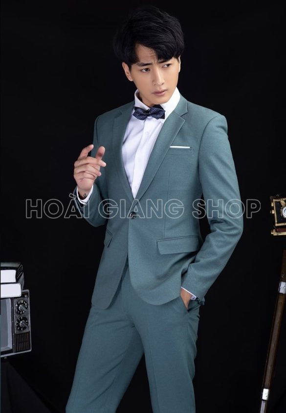 cho thuê vest nam xanh lá