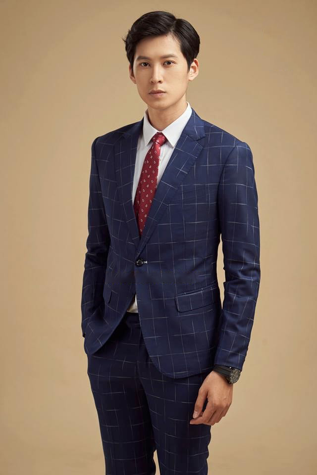 vest nam xanh đen kẻ sọc caro