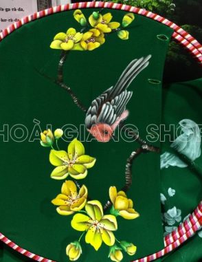 bà ba nữ xanh vẽ hoa mai