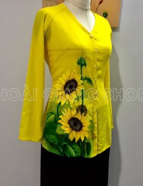 bà ba nữ vàng hoa hướng dương