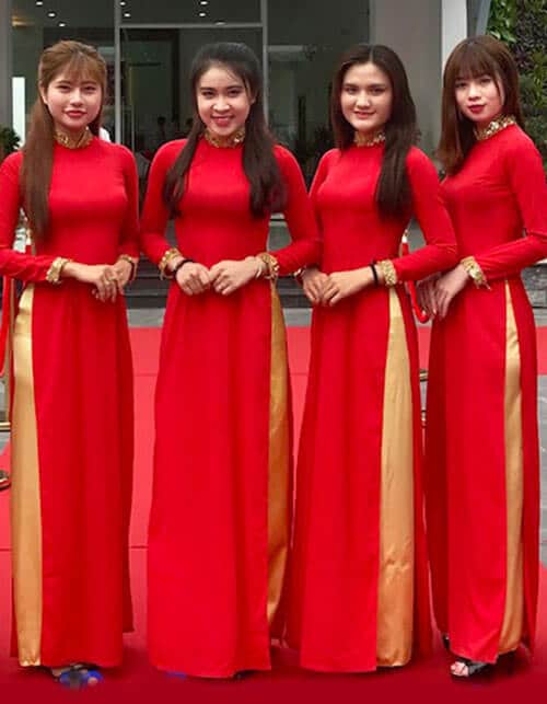cho thuê áo dài lễ tân