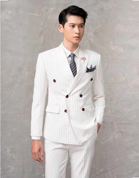 cho thuê vest nam trắng 6 nút