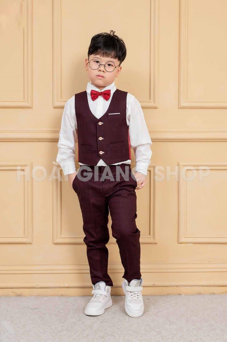 bán vest trẻ em màu đỏ