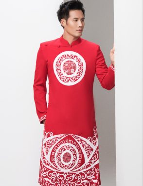 may áo dài chú rể đẹp