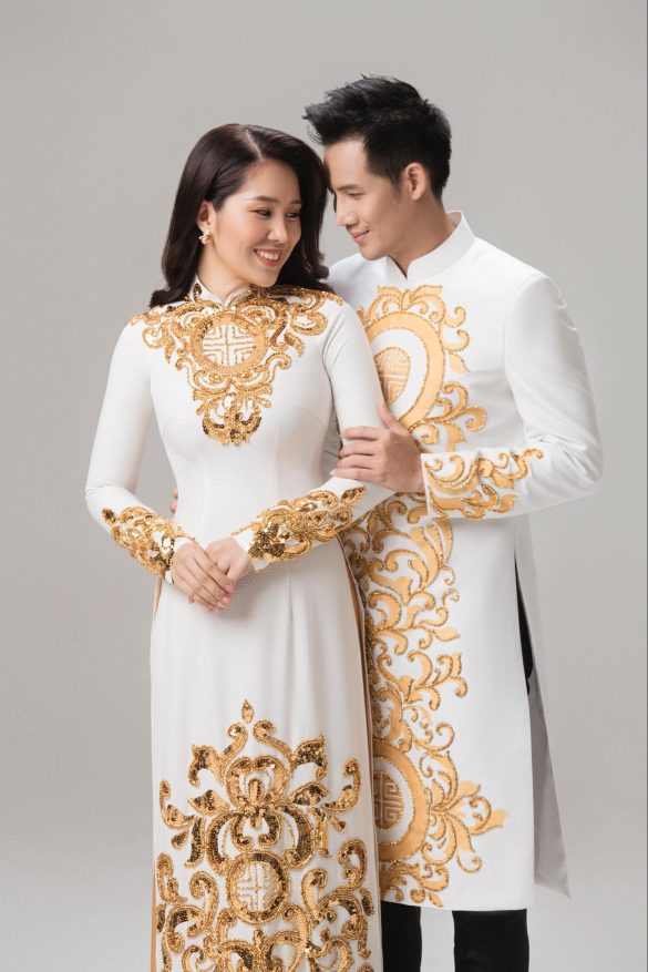 may áo dài cưới đẹp