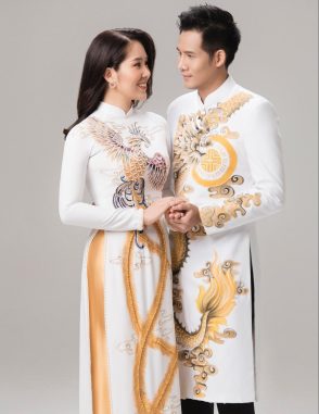 may áo dài cưới