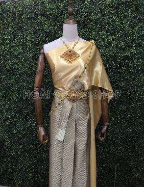 cho thuê trang phục thái lan màu vàng