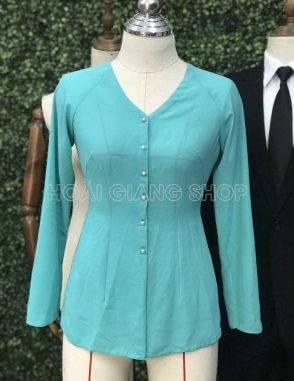 thuê bà ba nữ trơn xanh ngọc