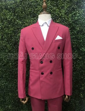 cho thuê vest nam màu hồng