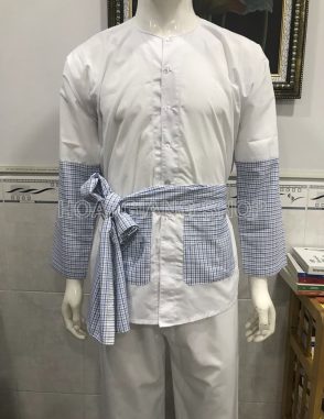 bộ bà ba nam màu trắng