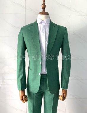 cho thuê vest nam xanh lá