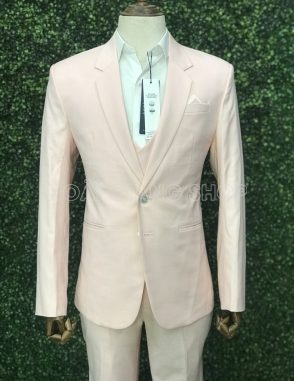thuê vest nam màu hồng