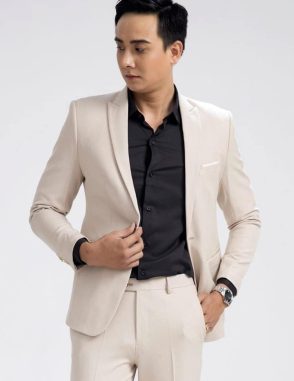 vest nam màu be