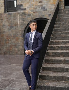 cho thuê vest nam xanh đen