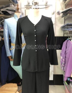 bà ba nữ trơn màu đen