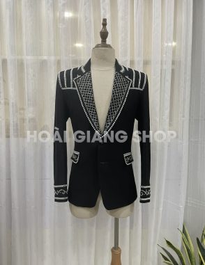 áo vest nam kết cườm