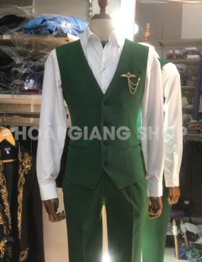 cho thuê vest nam xanh lá cây