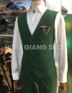 cho thuê vest nam xanh lá cây