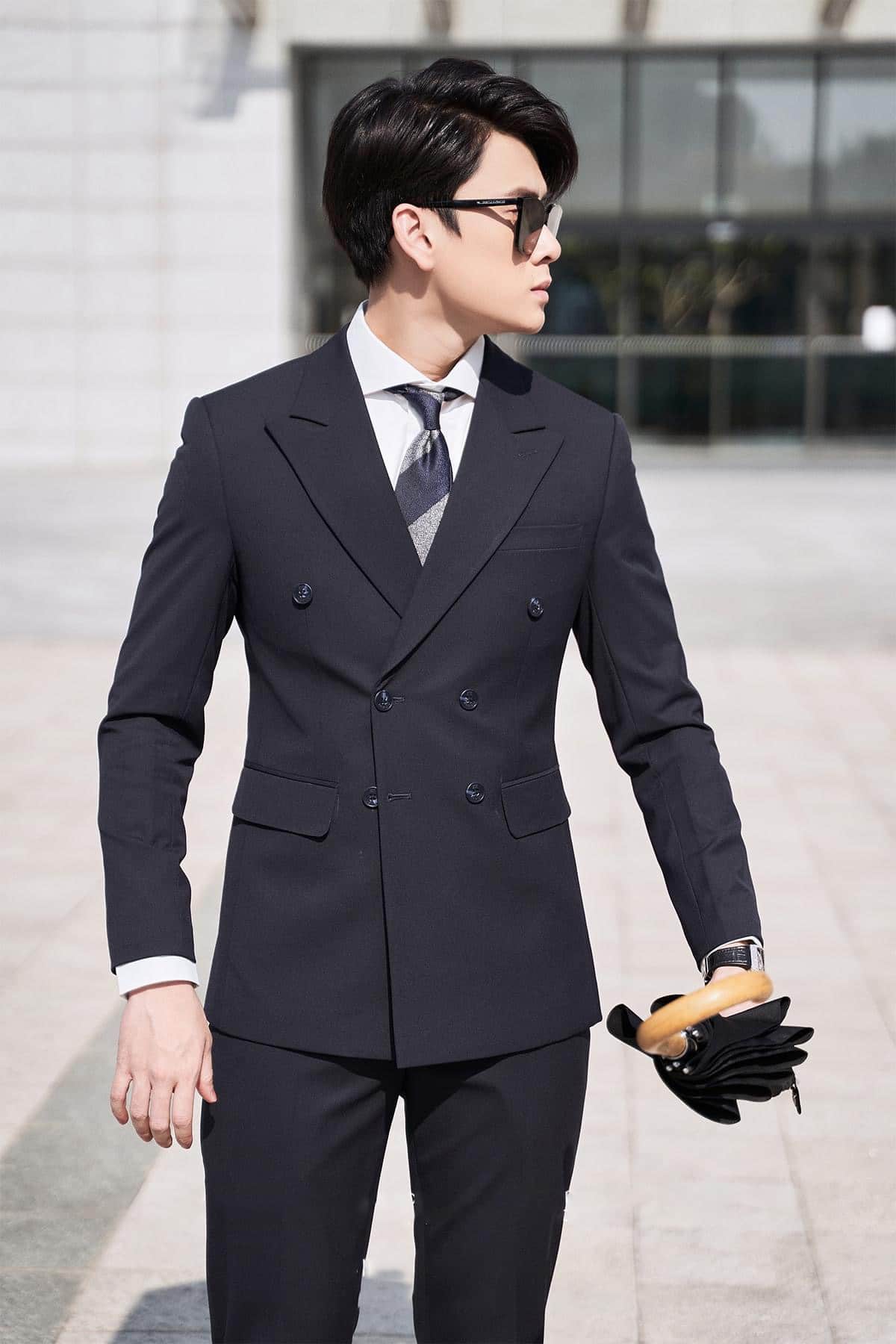 vest nam đen 6 nút vest nam đen 6 nút