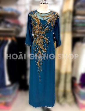 áo dài sui xanh kết hột