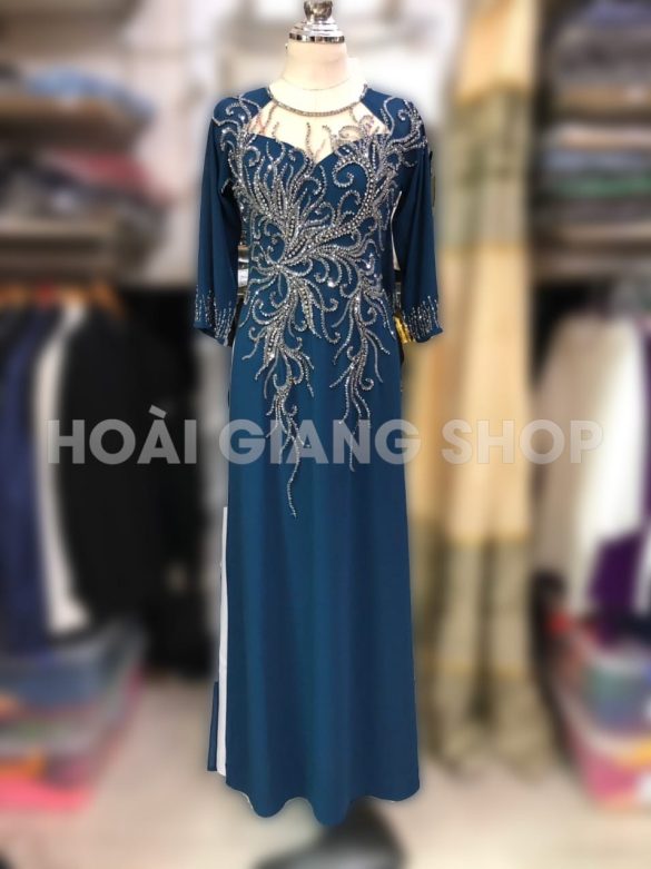 áo dài sui gia mà xanh cổ vịt