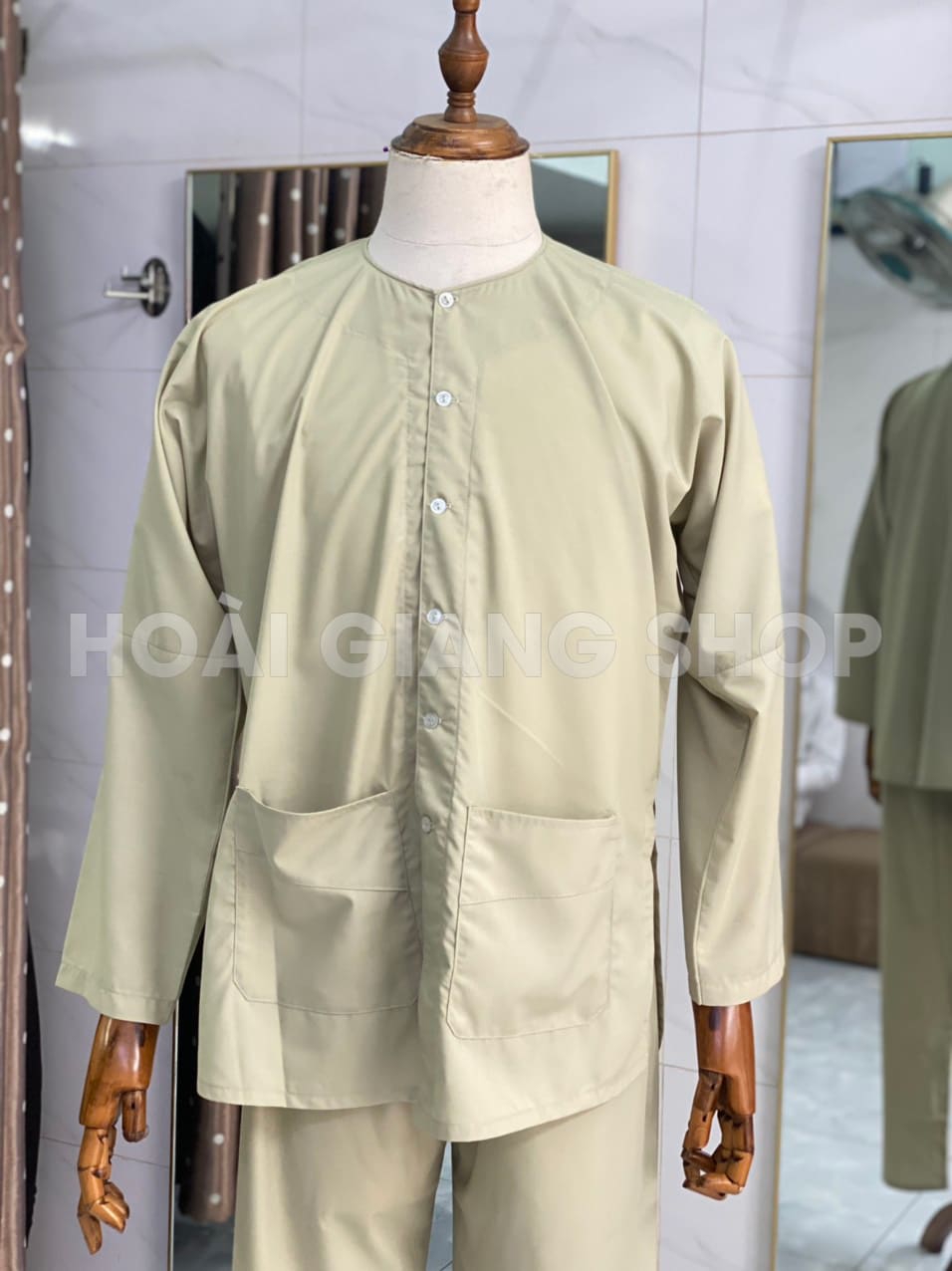 bán bà ba nam màu đậu xanh