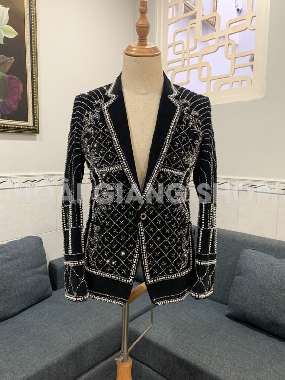 bán vest nam biểu diễn lấp lánh
