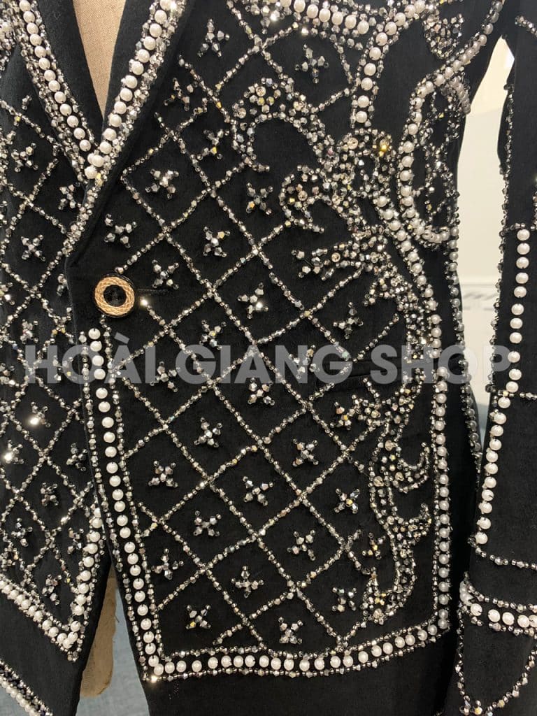 bán vest nam biểu diễn lấp lánh
