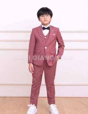 bán vest bé trai màu hồng đậm