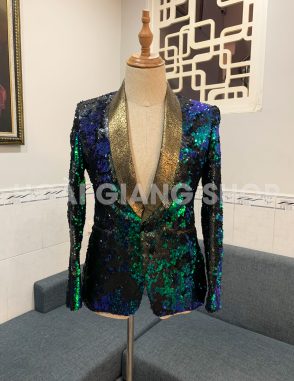 áo vest nam xanh đại dương